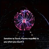 economico Giocattoli luminosi-1 lampada a sfera al plasma da 5 pollici, globo luminoso attivato dal tocco e dal suono, magica, interattiva, con impostazione dell&#039;umore, lampada divertente e scientifica, accessorio per feste,