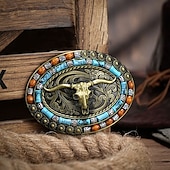 Men's Belt Buckle Buckle Bronze Alloy Vintage Style Retro Vintage Cow Daily Religious Celebrations4