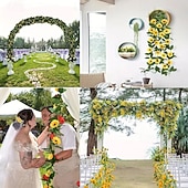 olcso Napelemes-Dekor Napraforgó Indás Girland Fények Esküvői Party Ünnepi Tündér Fények Napelemes Kültéri Vízálló Rattan Levél Fényfüzérek 2.5m 30LED Pavilon Erkély Udvar Party Dekoráció