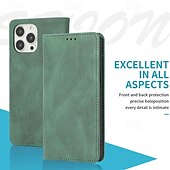economico Cover per iPhone-telefono Custodia Per iPhone 16 Pro Max Plus iPhone 15 Pro Max Plus iPhone 14 13 12 11 Pro Max Plus Mini SE Per retro Con supporto A calamita Slot per schede Retrò TPU pelle sintetica