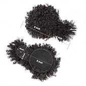 abordables Chignons-chignons Chignon A Clipser Cheveux Synthétiques Pièce de cheveux Extension des cheveux Afro bouclé Soirée du quotidien Usage quotidien Auburn Rouge Bordeaux Violet
