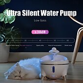 abordables Gamelles et distributeurs pour chiens-Chien Chat Petits Animaux à Fourrure Bol à boire automatique / Bols pour chien et chat 1.6 L ABS + PC Facile à Installer Fontaine Gamelles &amp; Distributeurs à Nourriture Couleur Pleine Blanche Bols