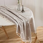 levne Ubrusy-kulaté ubrusy elegantní a odolné ubrusy ideální pro jídelní a kuchyňské stoly ideální pro každodenní použití nebo zvláštní příležitosti