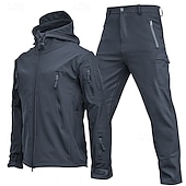 levne Fleece a 3 v 1 bundy-Pánské Dağcı Ceketi Turistická bunda a kalhoty Venkovní maskování Větruvzdorné Přední zip Lehká bunda Celotělové oblečení Celý Zip Kempování a turistika Tmavě šedá Černá Žlutá Armádní zelená Modrá