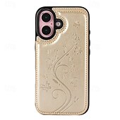 お買い得  iPhone用ケース-電話 ケース 用途 iPhone 16 Pro Max プラス iPhone 15 プロマックスプラス iPhone 14 13 12 11 Pro Max Plus Mini SE バックカバー スタンド付き カード挿入口 耐衝撃 レトロ風 TPU PUレザー