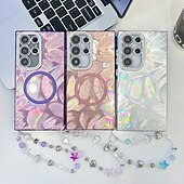 お買い得  サムスン用ケース-電話 ケース 用途 S24 Ultra S24 Plus S24 S24 FE S23 Ultra A55 A35 A25 A15 5G A54 S25ウルトラ バックカバー 磁石バックル ワイヤレス充電をサポート リストストラップ付き レトロ風 仕上げ