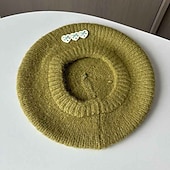 cheap Party Hats-Hats Polyester Beret Hat Floppy Hat Valentine&#039;s Day Casual Holiday Tea Party Ladies Day Elegant Vintage Simple With Bows Pure Color Headpiece Headwear