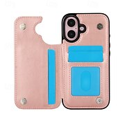 お買い得  iPhone用ケース-電話 ケース 用途 iPhone 16 Pro Max プラス iPhone 15 プロマックスプラス iPhone 14 13 12 11 Pro Max Plus Mini SE バックカバー スタンド付き カード挿入口 耐衝撃 レトロ風 TPU PUレザー