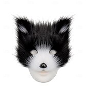 halpa Hiusten muotoilutarvikkeet-naamio ja häntäsetti cosplay naisille 10&quot; pitkähäntäinen karnevaaliasu