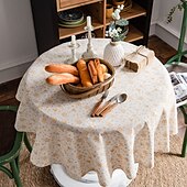 Недорогие Скатерти-круглые скатерти элегантные и прочные покрытия для столов, идеально подходящие для обеденных и кухонных столов, идеальные для повседневного использования или особых случаев