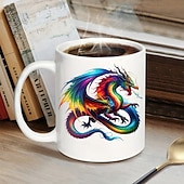 billige Krus og kopper-drage kaffekrus 11 oz keramisk krus morsomt krus morsomt kaffekrus for familie/venner/søster/kollega nyhet kaffekrus sommer vinter drinkware fest/jule/bursdagsgave