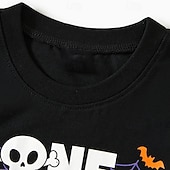 cheap Girl&#039;s Halloween Costumes-100% Cotton Halloween Kids Girls&#039; Black Halloween pumpkin T shirt Tee Crew Neck Short Sleeve Outdoor Daily Vacation Classic Casual Print Summer
