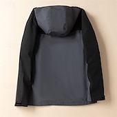 abordables Softshell, polares y chaquetas de montaña-Hombre Chaqueta Softshell Chaqueta para senderismo Al aire libre Resistente al Viento Secado rápido Chaqueta ligera Chaqueta cortavientos Viaje Gris oscuro Negro Rojo Azul Marino Azul