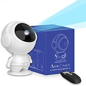 abordables Lumières intelligentes-Lumière LED intelligente lampe de projection ciel étoilé astronaute projecteur laser étoile avec télécommande cadeau parfait pour créer une atmosphère de rêve décor sur le thème astronaute