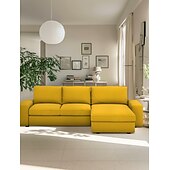 economico Copridivano-Copridivano per divano da 3 e 4 posti in cotone al 100% con braccioli di colore uniforme foderine in cotone trapuntato