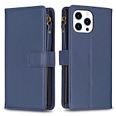 levne Pouzdra pro iPhone-telefon Carcasă Pro iPhone 16 Pro Max Plus iPhone 15 14 Pro Max Plus iPhone 14 13 12 11 Pro Max Plus iPhone 13 12 11 Pro Max Mini SE X XR XS Max 8 7 Plus Pouzdro na peněženku se stojánkem Zip s