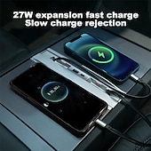 levne Nabíječky do auta-inteligentní dokovací stanice do auta typ-c pd 27w rychlá nabíječka usb extender dokovací stanice napájený splitter pro tesla model 3