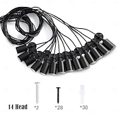 economico Luci a sospensione-lampada a sospensione a led bianco caldo 6/10/14 teste retro edison multi regolabile fai da te luce ragno soffitto moderno chic industriale per soggiorno camera da letto 110-240v