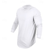 Homme T-shirt Chemise à Manches Longues manche longue Col ras du cou Printemps & Automne Uni Mode Designer Basique Classique Vacances Rue Sortir Noir Blanche bleu marine T-shirt haut de gamme pour abordables t-shirts de base-Homme T-shirt Chemise à Manches Longues manche longue Col ras du cou Printemps & Automne Uni Mode Designer Basique Classique Vacances Rue Sortir Noir Blanche bleu marine T-shirt haut de gamme pour