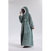 baratos cobertor vestível-cobertor com capuz cobertor usável, super macio quente cobertor oversized moletom flanela sherpa cobertor com bolso gigante para homens mulheres adolescentes amigos