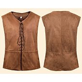 preiswerte Outfits-8-teiliges Wikinger-Piratenkostüm für Herren mit Rüstungsset, Retro-Vintage-Mittelalter-Renaissance, 17. Jahrhundert, Ritter, Ranger, Elfen, Walhalla, für Halloween, Karneval, Larp, Renaissance Faire