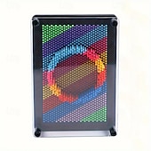 cheap Gags &amp; Practical Joke Toys-Rainbow 3D Pin Art Board Toy - Sensory Handprint Sculpture for Kids and Adults - Decompression and Creativity Art Sensory Toy - Perfect for Parties, Birthdays, and Christmas Gifts