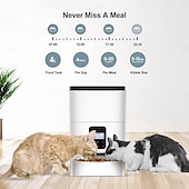 cheap Dog Bowls &amp; Feeders-Dog Cat Pets Automatic Feeder Bowl ABS+PC Foldable Easy to Install Splittable Solid Colored White Bowls &amp; Feeding Home Daily