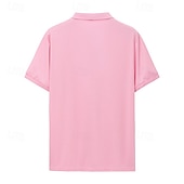 cheap Vacation-Men&#039;s Quarter Zip Polo Golf Shirt Daily Holiday Turndown Short Sleeve Fashion Basic Plain Spring &amp; Summer Regular Fit Light Blue Black White Pink Wine Navy Blue Quarter Zip Polo