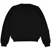 preiswerte Herrenpullover-Herren Pullover Strickpullover Gerippt Stricken Standard Strick Jacquard Spinnen Rundhalsausschnitt Retro Basic Strasse Freizeitskleidung Bekleidung Herbst Winter Schwarz M L XL