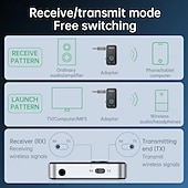 זול אלקטרוניקה של הרכב-bluetooth 5.3 רכב aux מתאם אודיו מקלט משדר מתאם אודיו אלחוטי aux שקע 3.5 מ&quot;מ לאוזניות לרכב רמקולי טלוויזיה