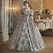 levne Šaty-Rokoko Viktoria Tarzı Retro Šaty Cosplay Paruky Kostým na Večírek Princeznovské Shakespeare Pevná barva Plesové šaty Dámské Královský Vánoce předvečer Všech svatých Karneval Párty Večerní oslava