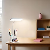 abordables Lámparas de escritorio-lámpara de escritorio led lámpara de estudio flexible con portalápices lámpara de escritorio led con soporte táctil regulable led lámpara de escritorio lámpara de lectura creativa inteligente