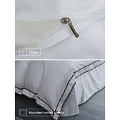 economico Collezione d&#039;elite-Set copripiumino da 4 pezzi, 100% cotone biologico, tessuto morbido e traspirante, include copripiumino e federe per un sonno confortevole.