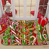 economico Bagno di Natale-tappetini da bagno natalizi creativi tappeti assorbenti da bagno in flanella antiscivolo