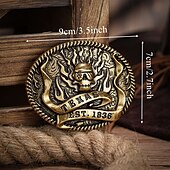 economico Cinture da uomo-Per uomo Fibbia della cintura Con fibbia Argento Bronzo Lega Stile vintage Retrò vintage Fantasma Texas Giornaliero Celebrazioni religiose