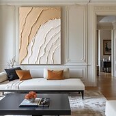 preiswerte Stillleben-Gemälde-handgemalte abstrakte braune Wellengemälde auf Leinwand, handgemachtes reich strukturiertes Acrylgemälde, moderne Wandkunst, handgemaltes Kunstwerk, Ölgemälde für Wohnzimmer-Wanddekoration