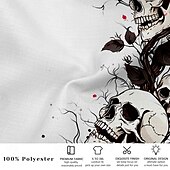 preiswerte Bedruckte Freizeithosen für Herren-Männer Coole Totenköpfe Rose Hosen Hosen Mittlere Taille Kordelzug Elastischer Bund Hawaiianer Horror Party Abendkleidung Feiertag Gerade Beine Hosen Sommer Frühling Herbst 3D Druck Rot Blau Lila