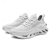 baratos Ténis para Homem-tênis de corrida flyknit respirável vermelho masculino com sola acolchoada leve – ideal para treinos e uso diário