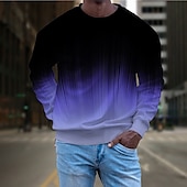 halpa 3D kuvio-Miesten Kuvitettu Kaltevuus Puserot Pusero Pitkähihainen Villapaita Hupullinen Loma Tyylikäs Päivittäin Painettu Loma Urheilu ja ulkoilu Bile Tulostus Talvi 봄 &amp; Syksy