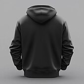 economico Felpe grafiche da uomo-Per uomo Divertente Turchia Felpa con cappuccio Pullover Manica lunga Felpe Con cappuccio Classico Giorno del ringraziamento Casual / quotidiano Primavera Autunno Nero Abbigliamento progettista