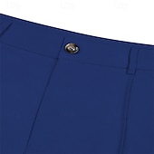 economico Chino-Per uomo pantaloni della tuta Pantaloni affusolati Pantaloni Chino Bottoni Tasche Liscio Comfort Formale Feste Ufficio Di tendenza Classico Nero Bianco Media elasticità