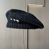 cheap Party Hats-Hats Polyester Beret Hat Floppy Hat Valentine&#039;s Day Casual Holiday Tea Party Ladies Day Elegant Vintage Simple With Bows Pure Color Headpiece Headwear