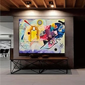 voordelige Schilderijen van landschappen-handgeschilderde beroemde wassily kandinsky olieverfschilderij compositie vii 1913 door wassily kandinsky canvas schilderij handgemaakte olieverfschilderij wandkunst schilderijen voor woonkamer
