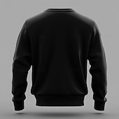 economico Felpe 3D da uomo-Per uomo Con lettere stampate Pullover Felpa Manica lunga Felpe Girocollo Classico Casual / quotidiano Primavera Autunno Nero Bianco Abbigliamento progettista Stampa grafica Normale S M L XL 2XL