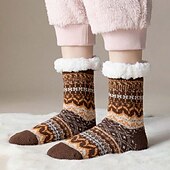 baratos meias caseiras-meias quentes e felpudas meias elásticas para o inverno com alta elasticidade, presente perfeito para mulheres para sala de estar, quarto, sala de jantar, sala de estudo, sala de jogos