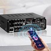 お買い得  パソコン＆オフィス-高出力ホームアンプ 12v/110v/220v 4チャンネル ブルートゥース 5.0 イコライザー 車 屋外 カラオケ USB/SD カード再生をサポート