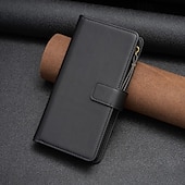 Недорогие Чехлы для Samsung-Чехол для A73 A53 A33 A71 A13 A51 S25 Ultra с подставкой молнией и ремешком на запястье ретро TPU PU кожа