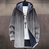 baratos jaqueta de lã masculina-Homens 3D impressão Estampas Abstratas Gradual Casaco de inverno Casaco de lã Casaco Manter Quente Respirável Confortável Moda Roupa de rua Desporto Desportos e Ar livre Roupa Diária Para Noite Zíper