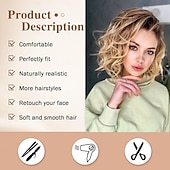 abordables perruque plus âgée-perruques courtes ondulées blondes ombrées en couches pour femmes blanches perruque blonde mi-longue bouclée perruque synthétique d&#039;aspect naturel pour fête quotidienne