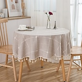 levne Ubrusy-kulaté ubrusy elegantní a odolné ubrusy ideální pro jídelní a kuchyňské stoly ideální pro každodenní použití nebo zvláštní příležitosti